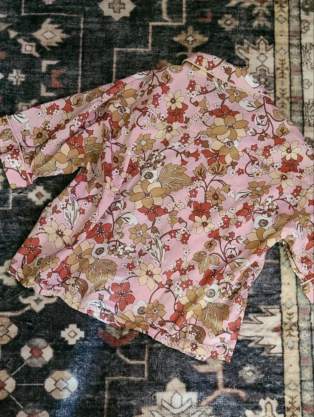 Papinelle x Karen Walker Light Pink Garden Floral Cotton Boxer PJ Set Size S